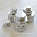 Silver Aluminum Cosmetic Cream Jar with Screw Cap